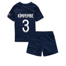 Paris Saint-Germain Presnel Kimpembe #3 Hjemmedraktsett Barn 2022-23 Kortermet (+ korte bukser)